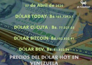 Precio del dólar hoy 07/04/2020 en Venezuela