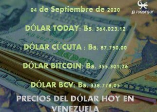 Precio del dólar hoy 04/09/2020 en Venezuela