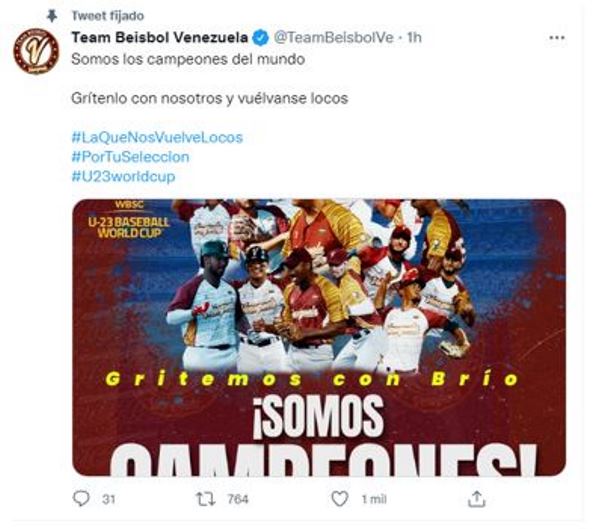 Venezuela campeona mundial Beisbol Sub-23