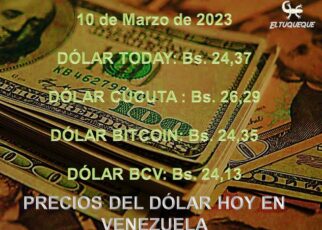 Precio del dólar hoy 10/03/2023 en Venezuela